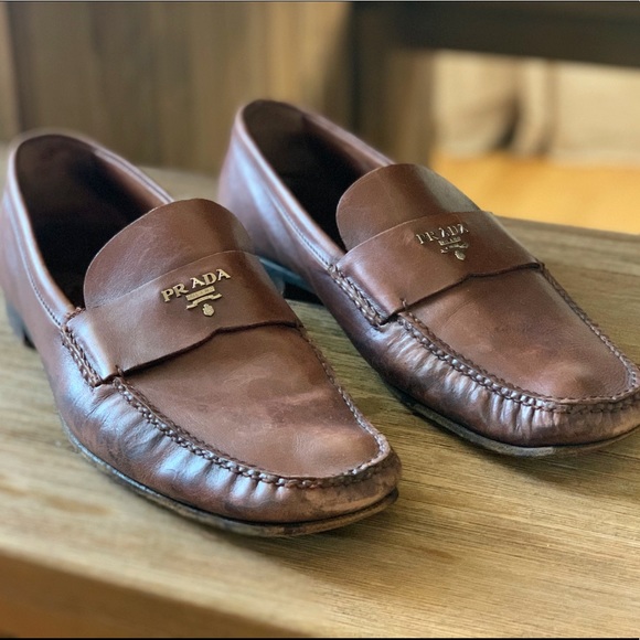Authentic Prada Men’s Leather Loafers - Picture 1 of 6